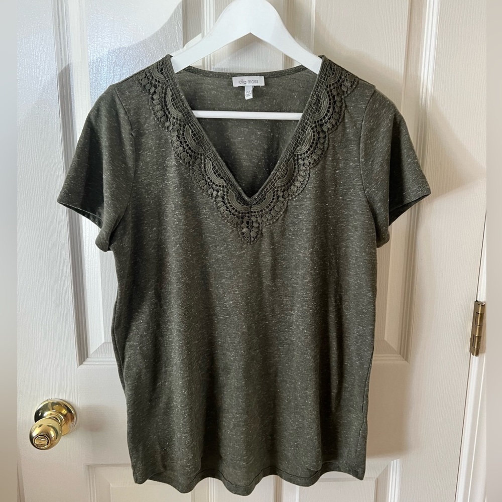 Ella Moss Crochet Detail T-Shirt